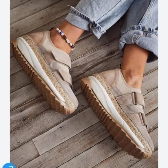 FREE PEOPLE Chapmin Double Take Sneakers EU 38 Ivory Combo